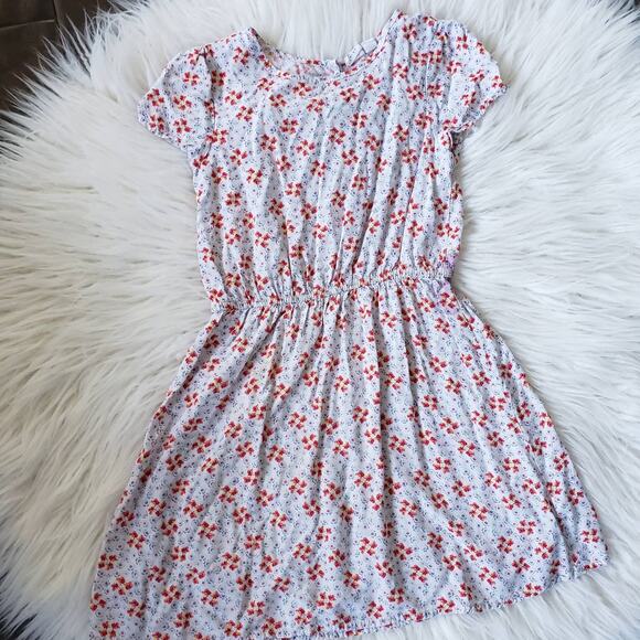 Gap Kids Easy Dress Summer Orange Floral Print Medium - Picture 1 of 8